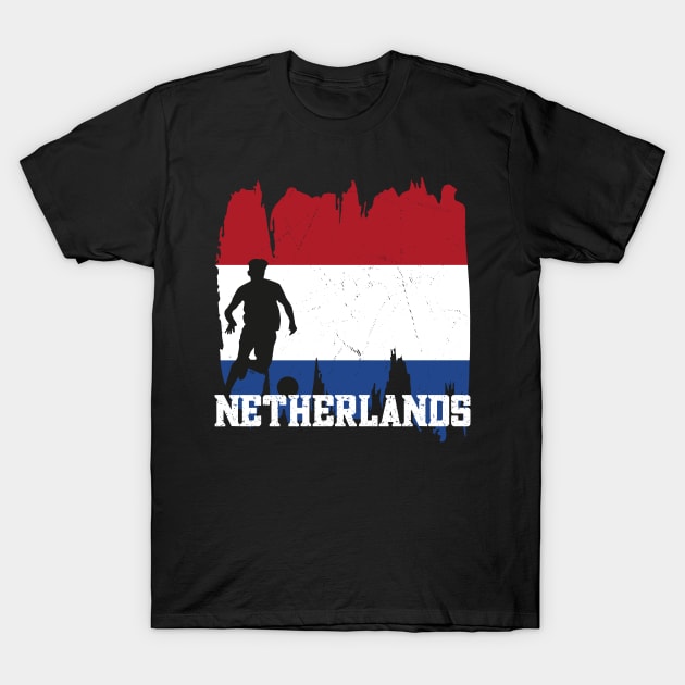 Netherlands Flag Soccer Football Team 2022 T-Shirt by mcoshop